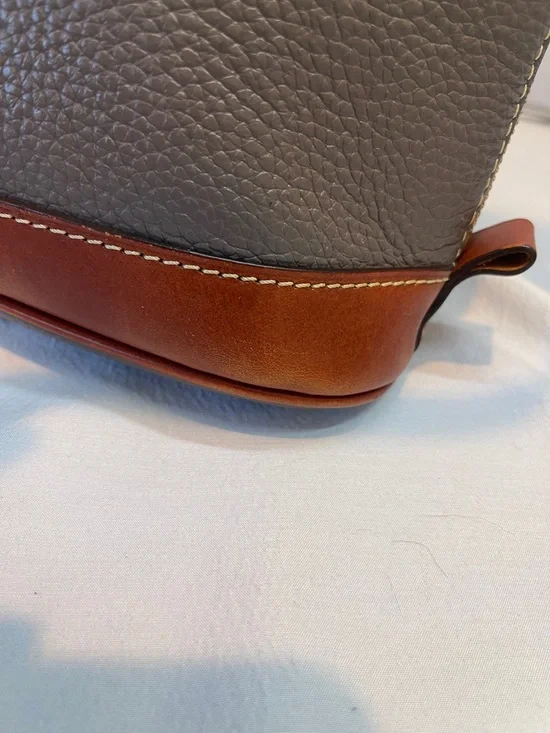 Dooney & Bourke Pebble Grain Zip Zip Satchel Grey - Picture 9 of 13